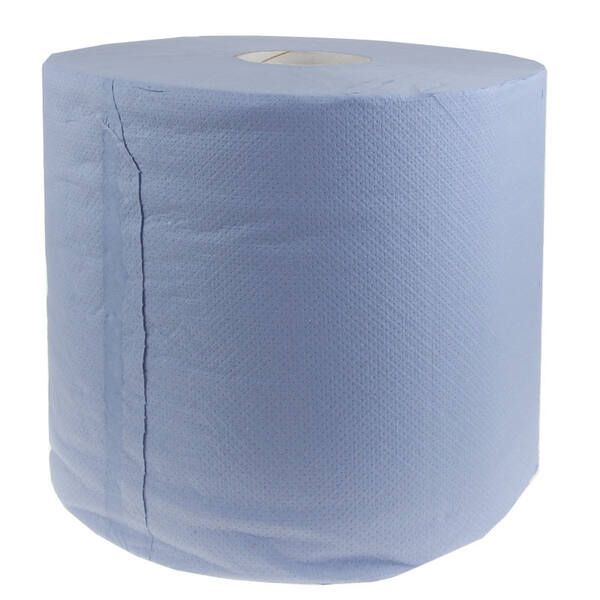 Industrierol 2-laags verlijmd blauw 24cm 2 x 300mtr in folie